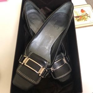 Cole Haan Esme Black Leather Heels/ D21013 6B